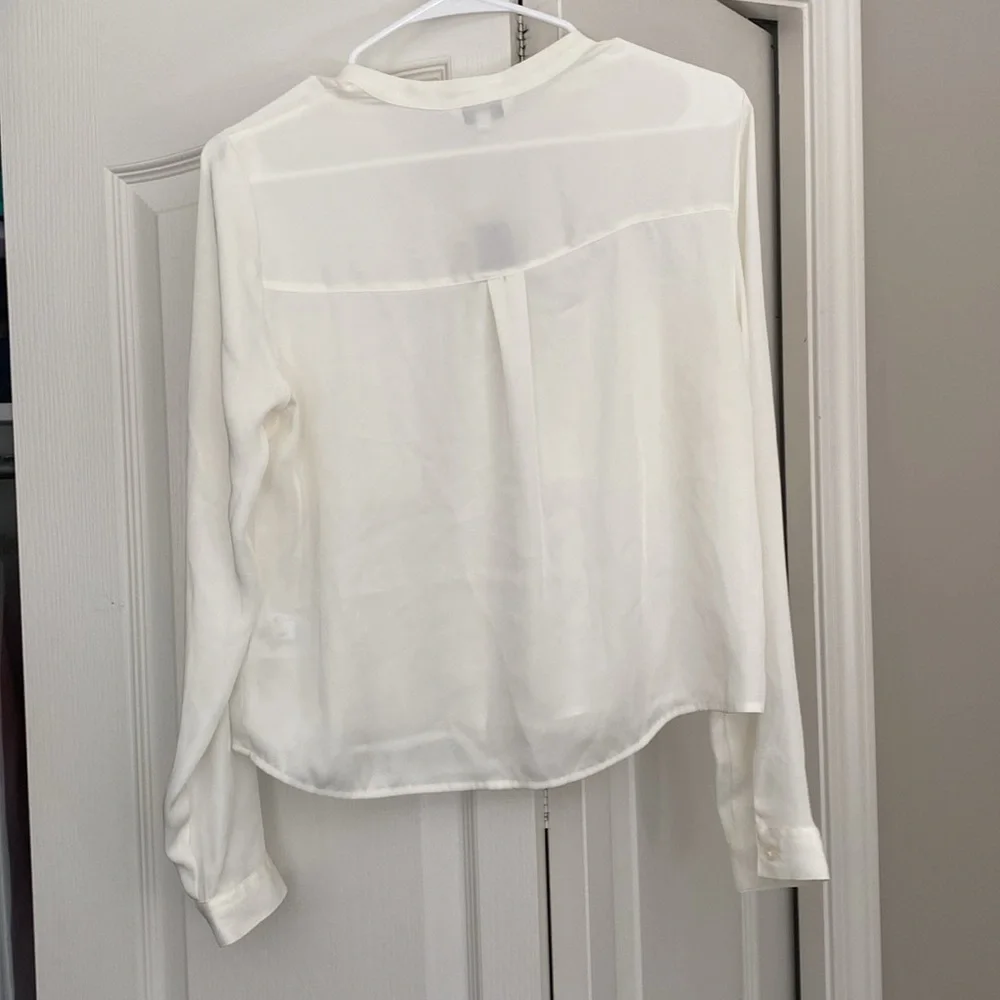 NWT Express Cream Button Up Blouse - Picture 2 of 5